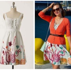 Anthro  Nathalie Lete Paris Marine Mural Dress